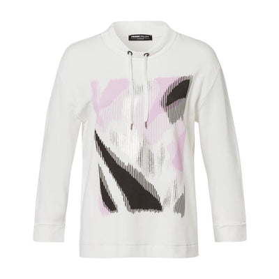 White Jumper With Graphic Design