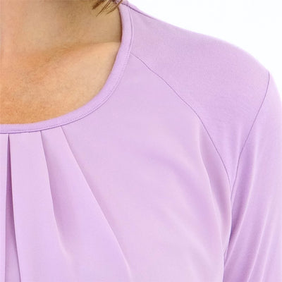 Soft Purple Plain Top With Pleats