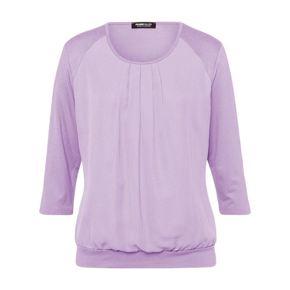 Soft Purple Plain Top With Pleats