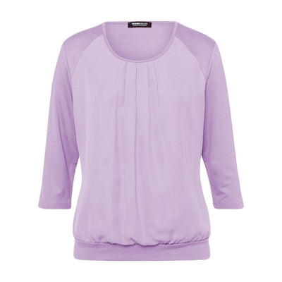 Soft Purple Plain Top With Pleats