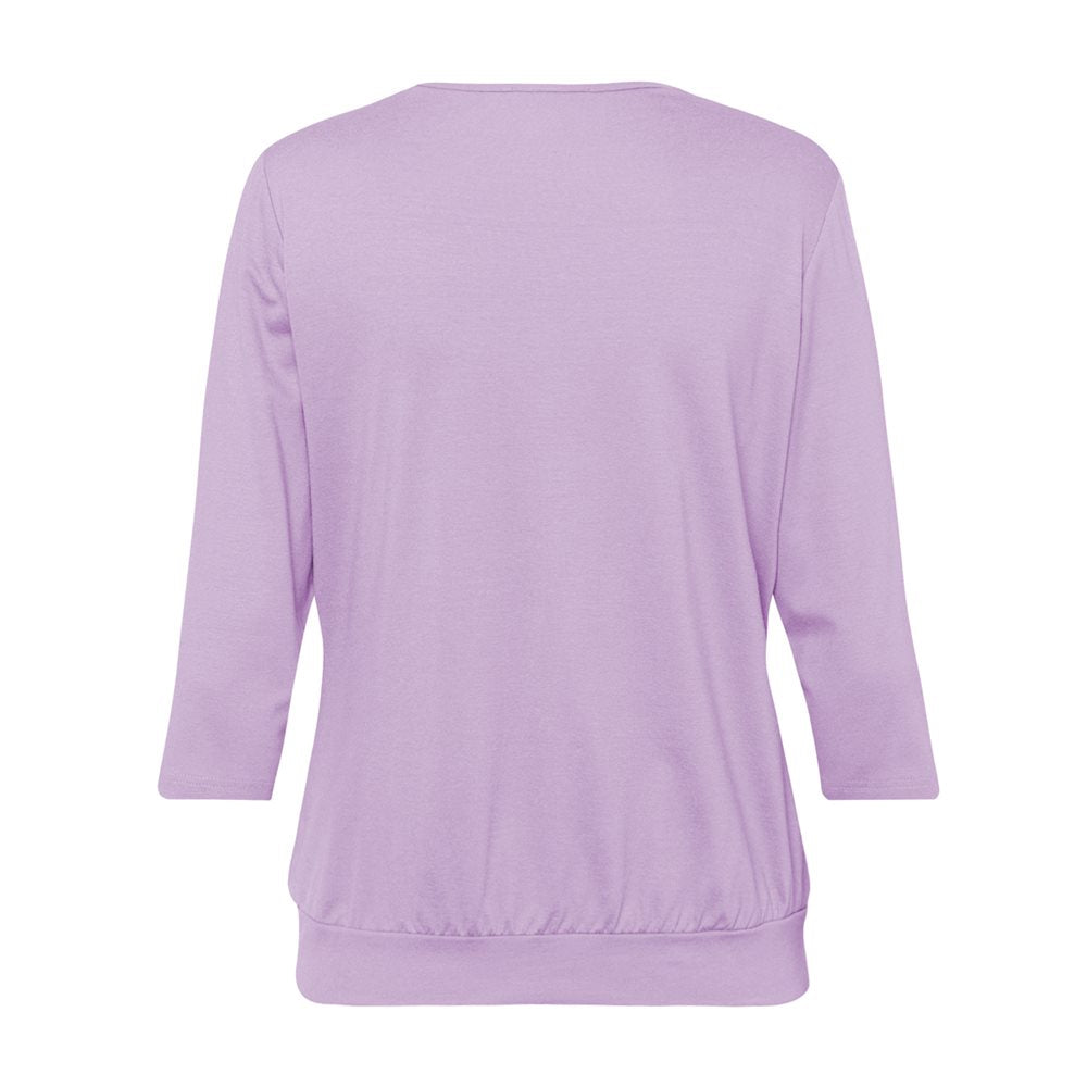 Soft Purple Plain Top With Pleats