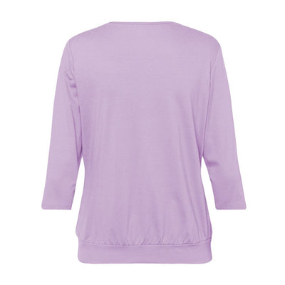 Soft Purple Plain Top With Pleats