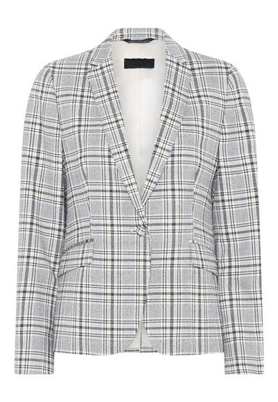 Check Print Single Breasted Blazer