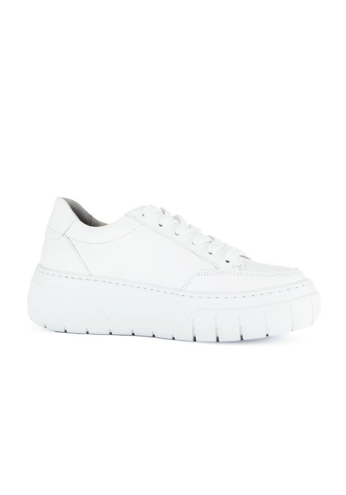 White Platform Runner with Zip