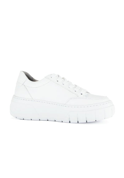 White Platform Runner with Zip