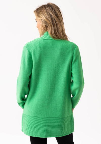 Relaxed-Fit Green Cardigan