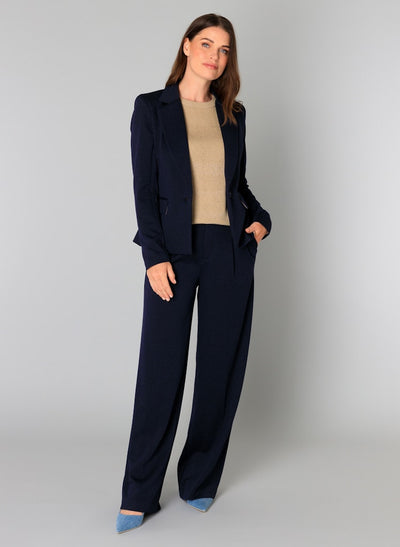 Navy Glitter Short Blazer