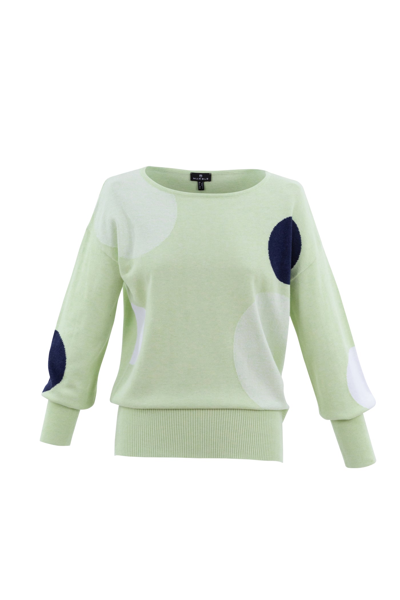 Pastel Green Jumper With Spot Detail