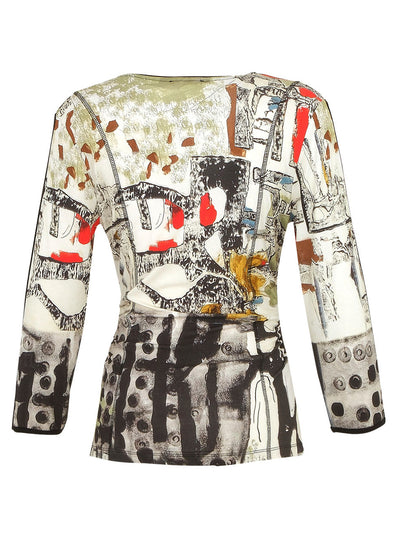 Vigo Cross Over V-Neck Long Sleeve Top