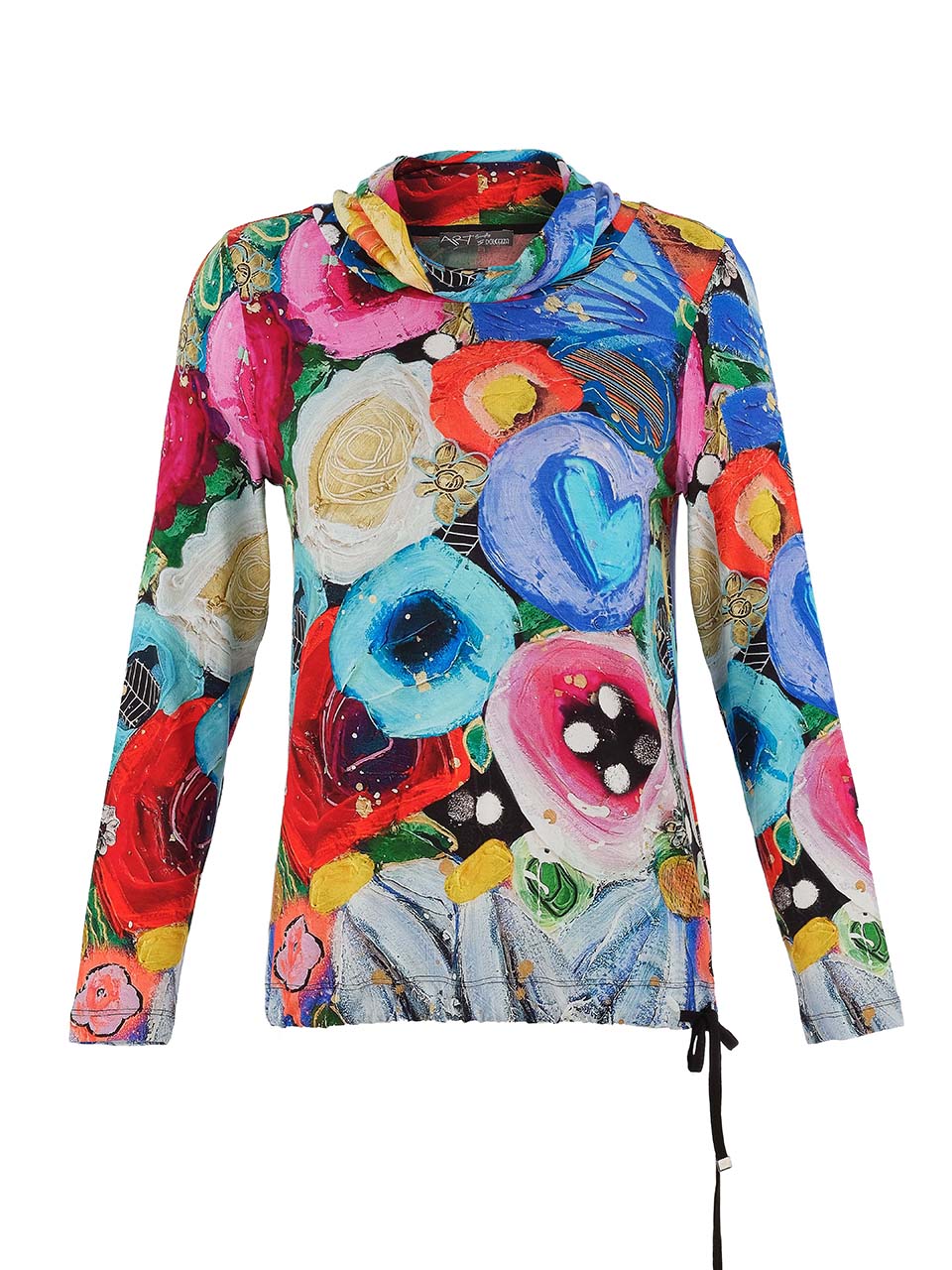 Kaleidoscope Garden Knit Turtle Neck Pullover
