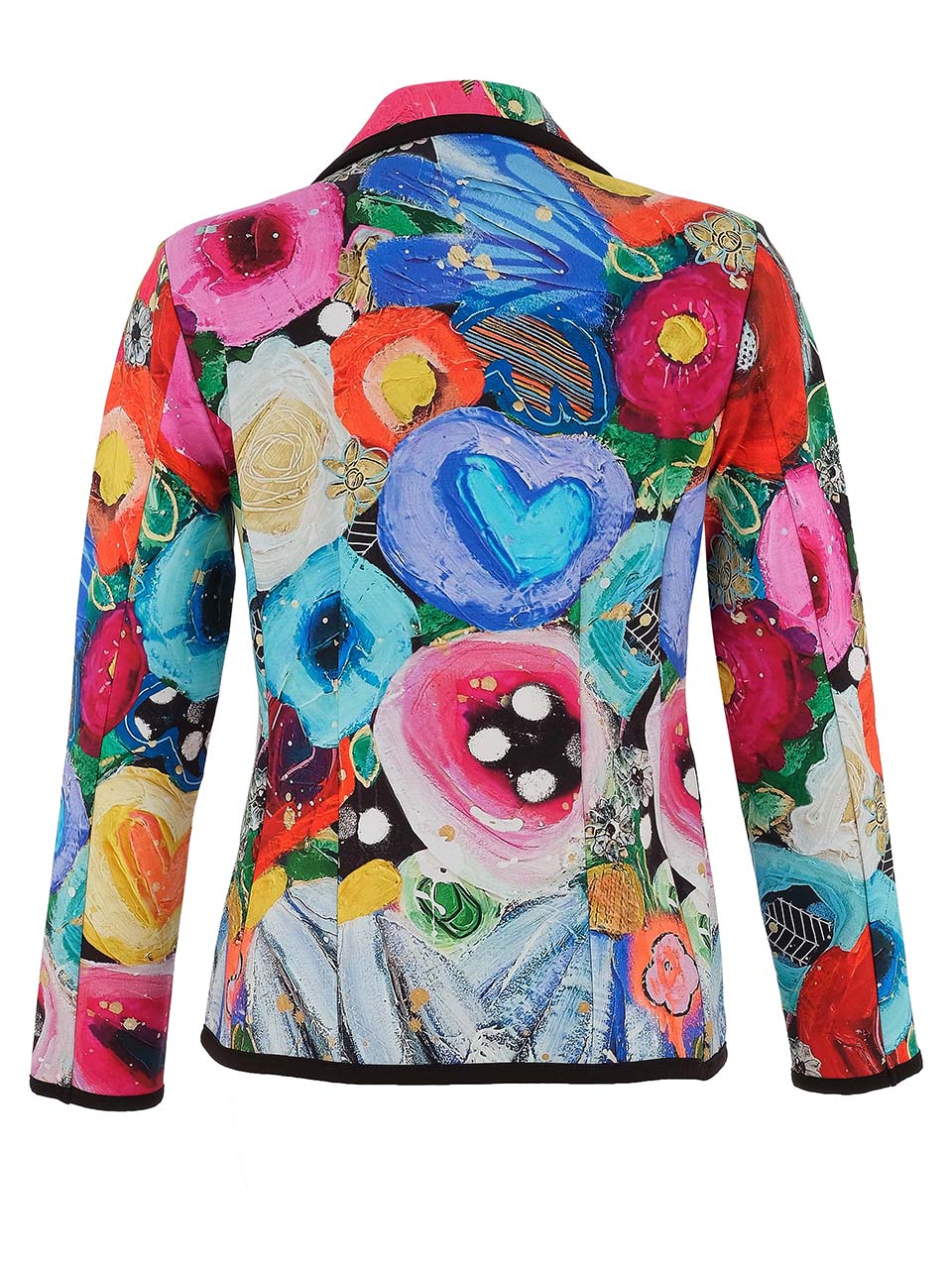 Kaleidoscope Blazer with Black Trim