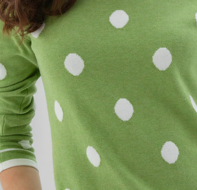 Green Jumper With Spot Detail
