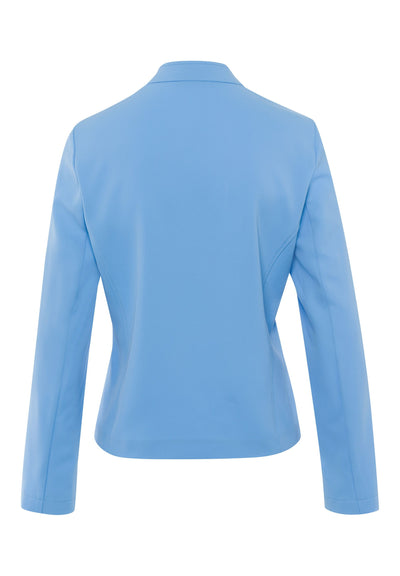 Light Blue Jacket with Cut-Out Collar & Front Pockets