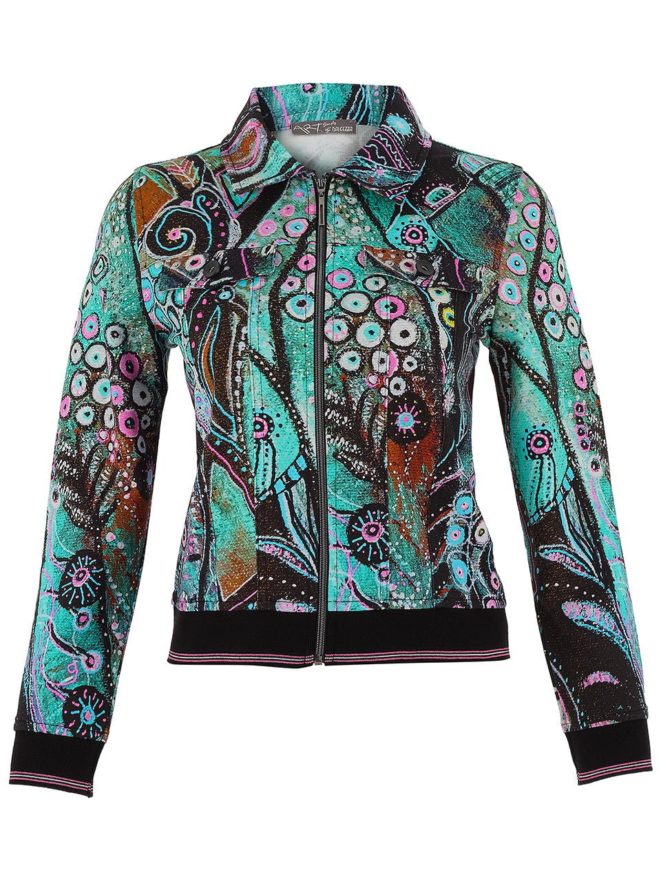 Peacock Print Zip Jacket