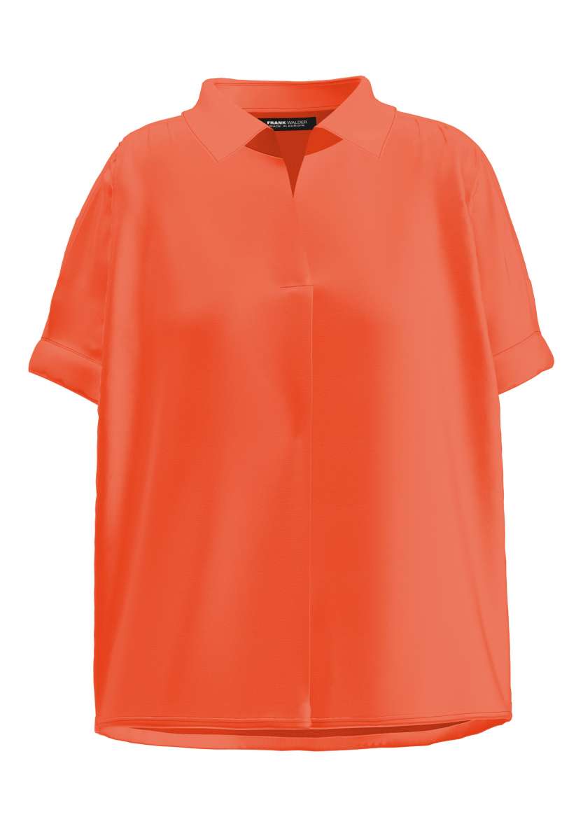 Coral Short Sleeve T-Shirt with Chiffon Front