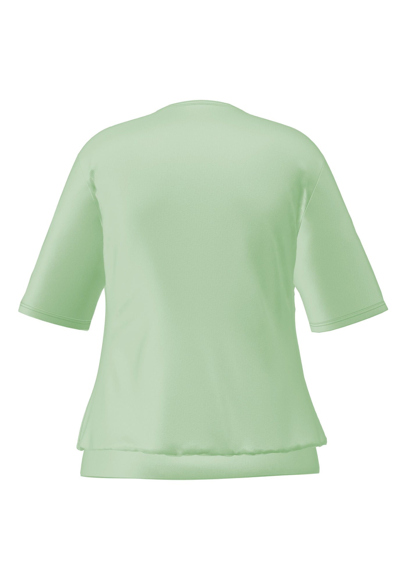 Pale Green Short Sleeved Top with Pleated Front