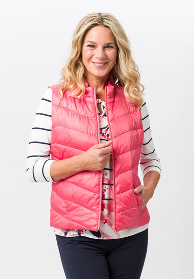 Soft Pink Padded Gilet with Zip