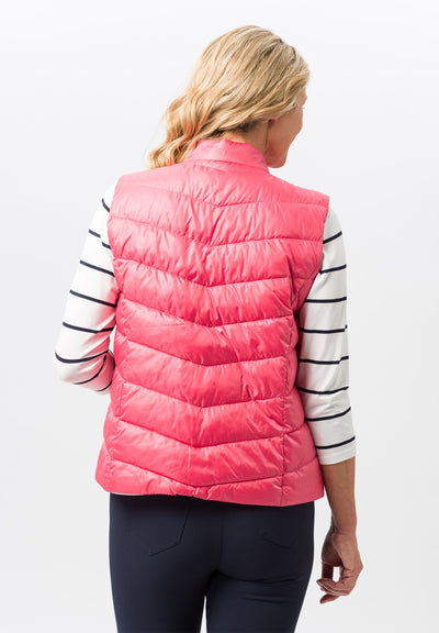 Soft Pink Padded Gilet with Zip