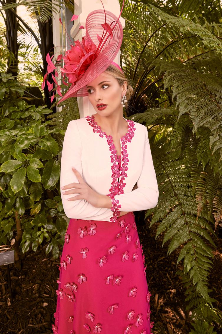 jonathan simkhai katharine diamante-embroidered mini dress Fuchsia embroidered gown