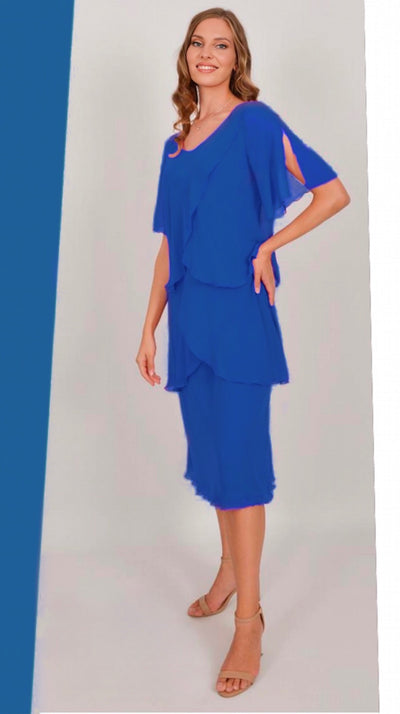 Royal Blue Multi Tiered Dress