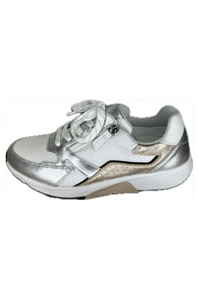 White & Silver Runner With Gold Detailing