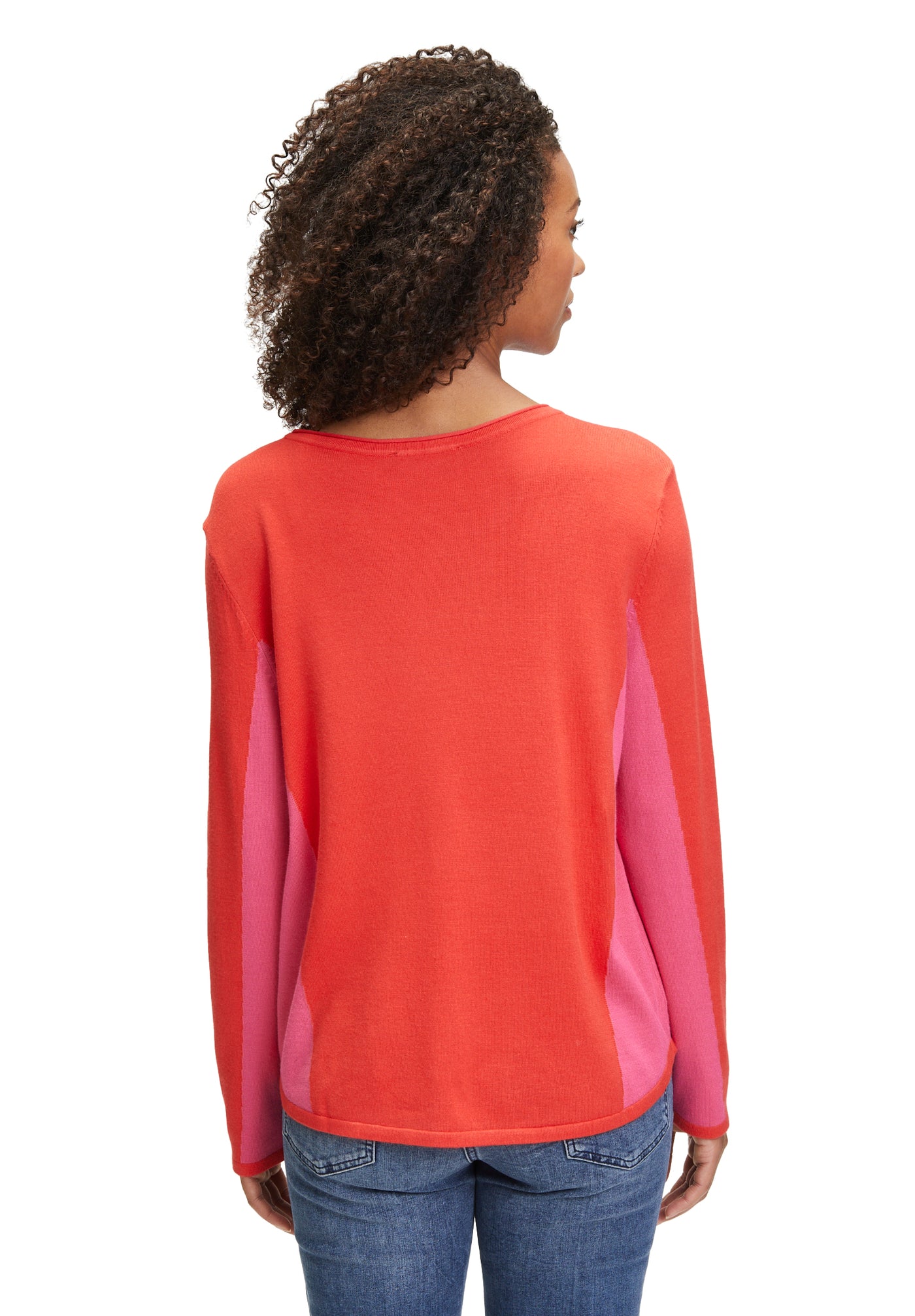 Red & Pink Knit Jumper with Diamonte Detail