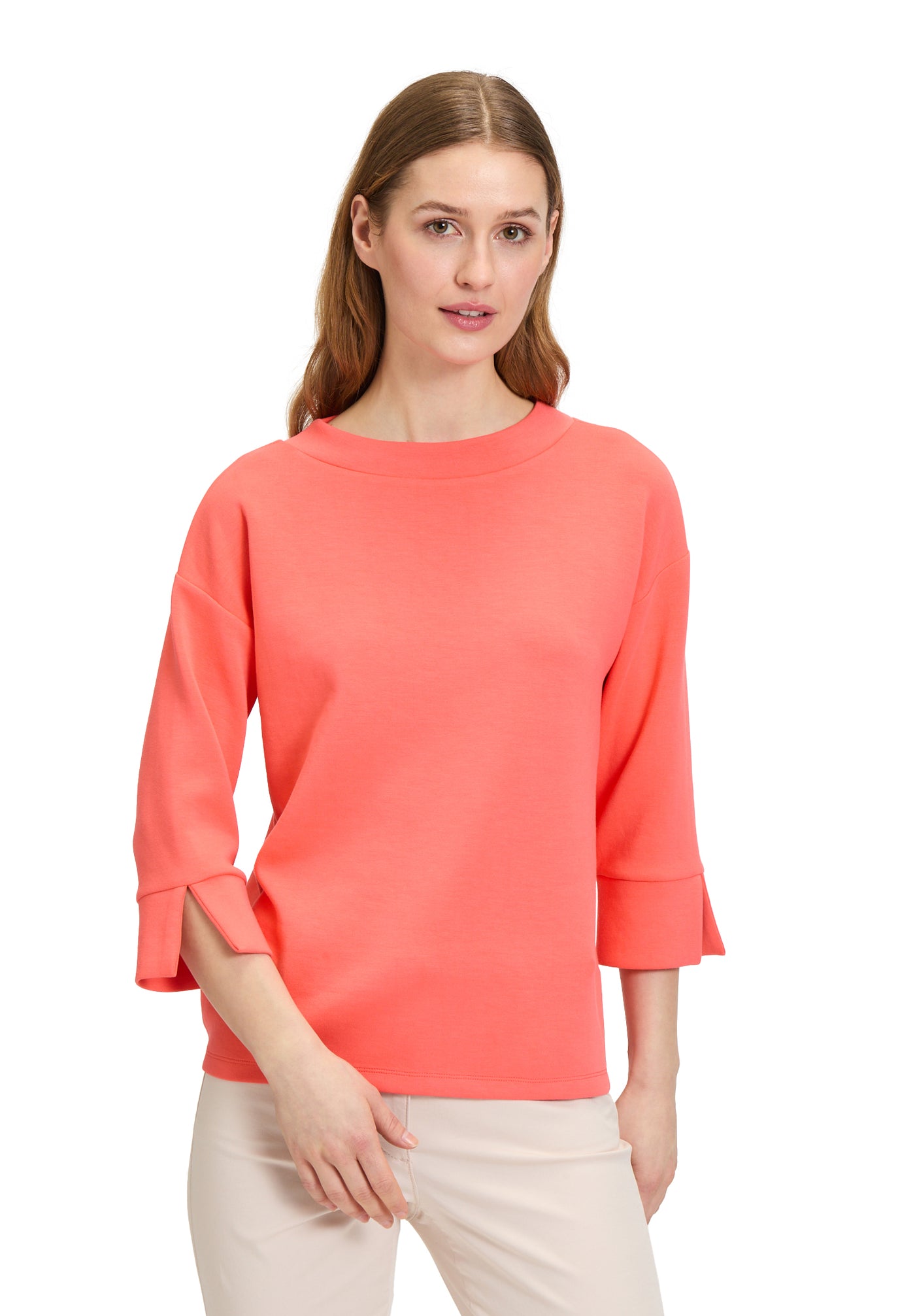 Coral Jumper with 3/4 Slit Sleeve