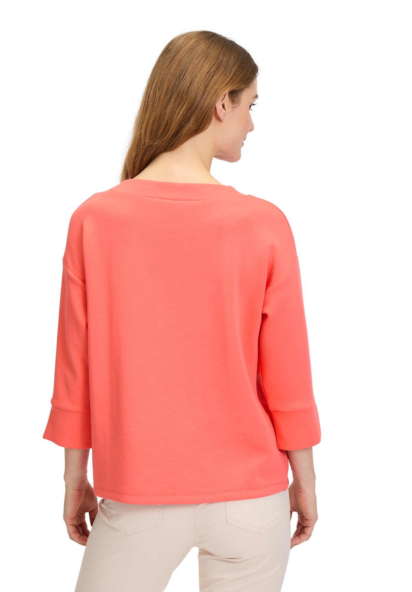 Coral Jumper with 3/4 Slit Sleeve