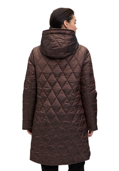 Chocolate Brown Faux Fur Lined Reversable Coat