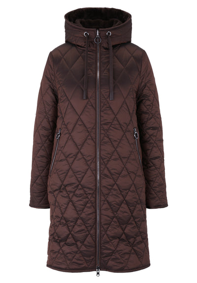 Chocolate Brown Faux Fur Lined Reversable Coat
