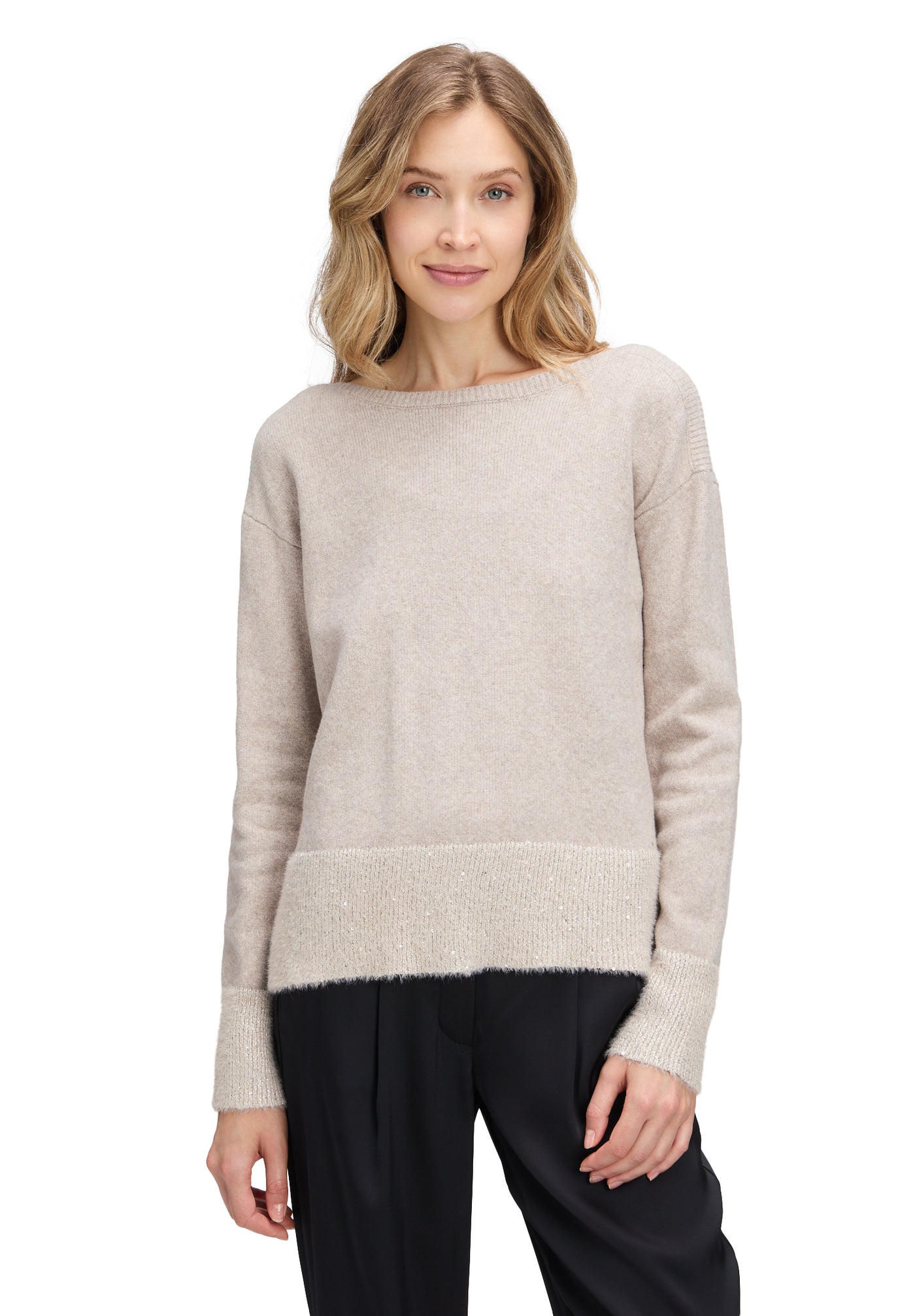 Taupe Jumper with Sequin Embellishment