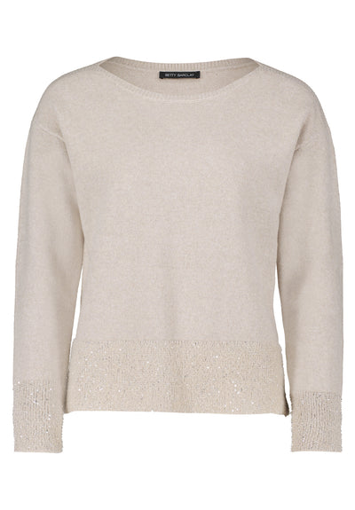 Taupe Jumper with Sequin Embellishment