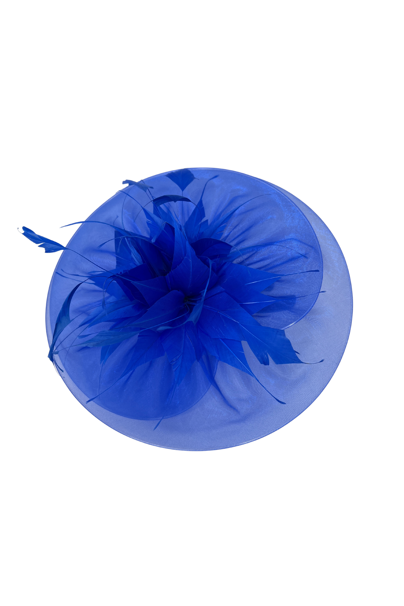 Royal Blue Fascinator with Feathers