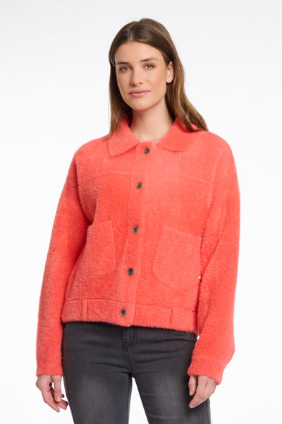Bubbly Coral Boxy Jacket