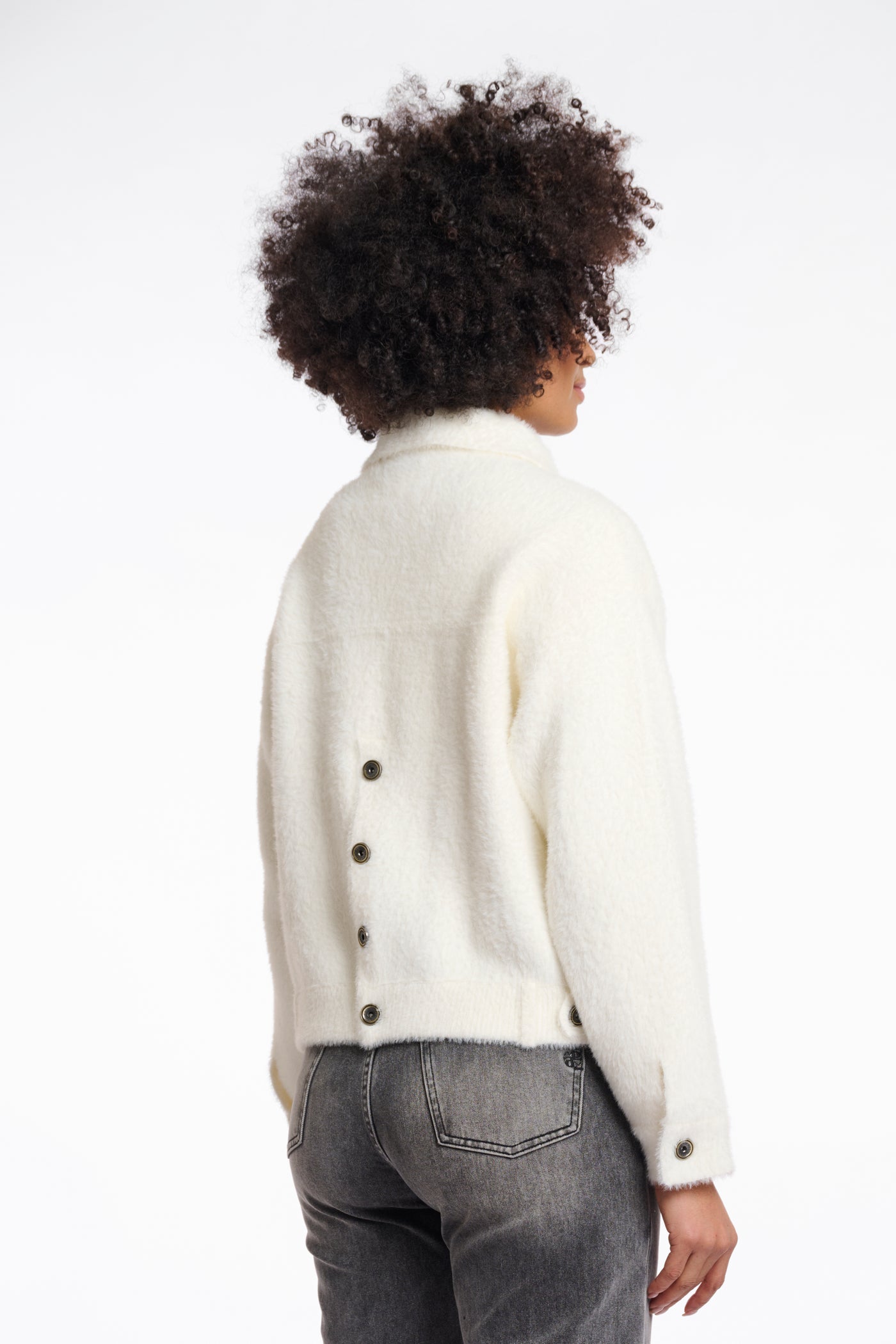 Bubbly Boxy Faux Fur Snow White Jacket