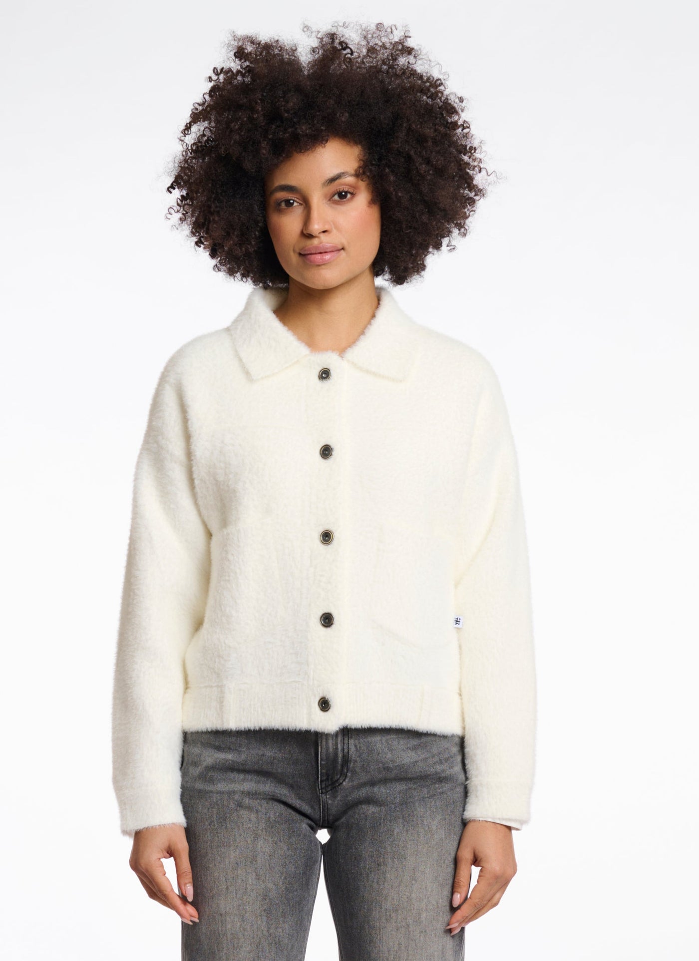 Bubbly Boxy Faux Fur Snow White Jacket