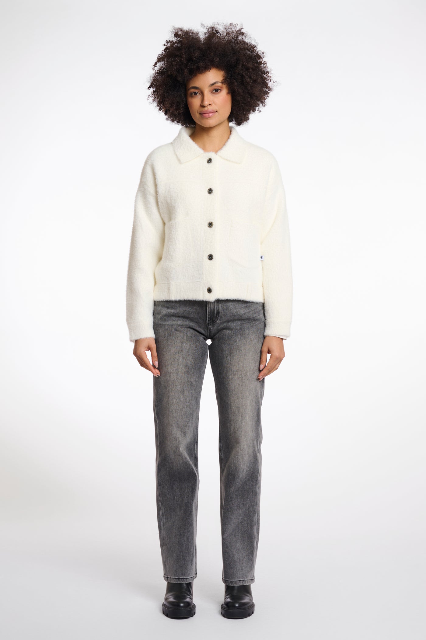 Bubbly Boxy Faux Fur Snow White Jacket