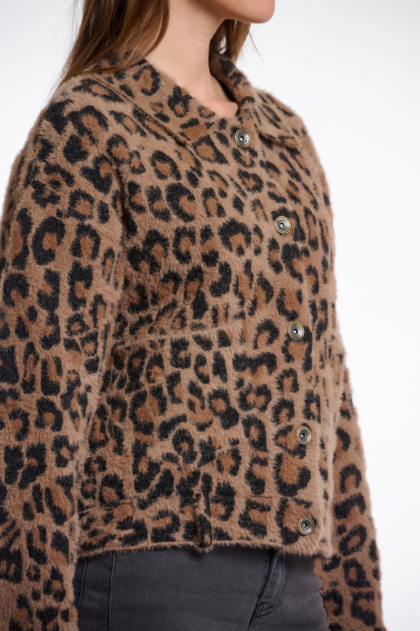 Bubbly Leopard Boxy Jacket