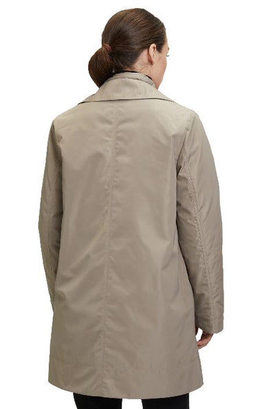 Beige Button-Up Mid-Length Jacket