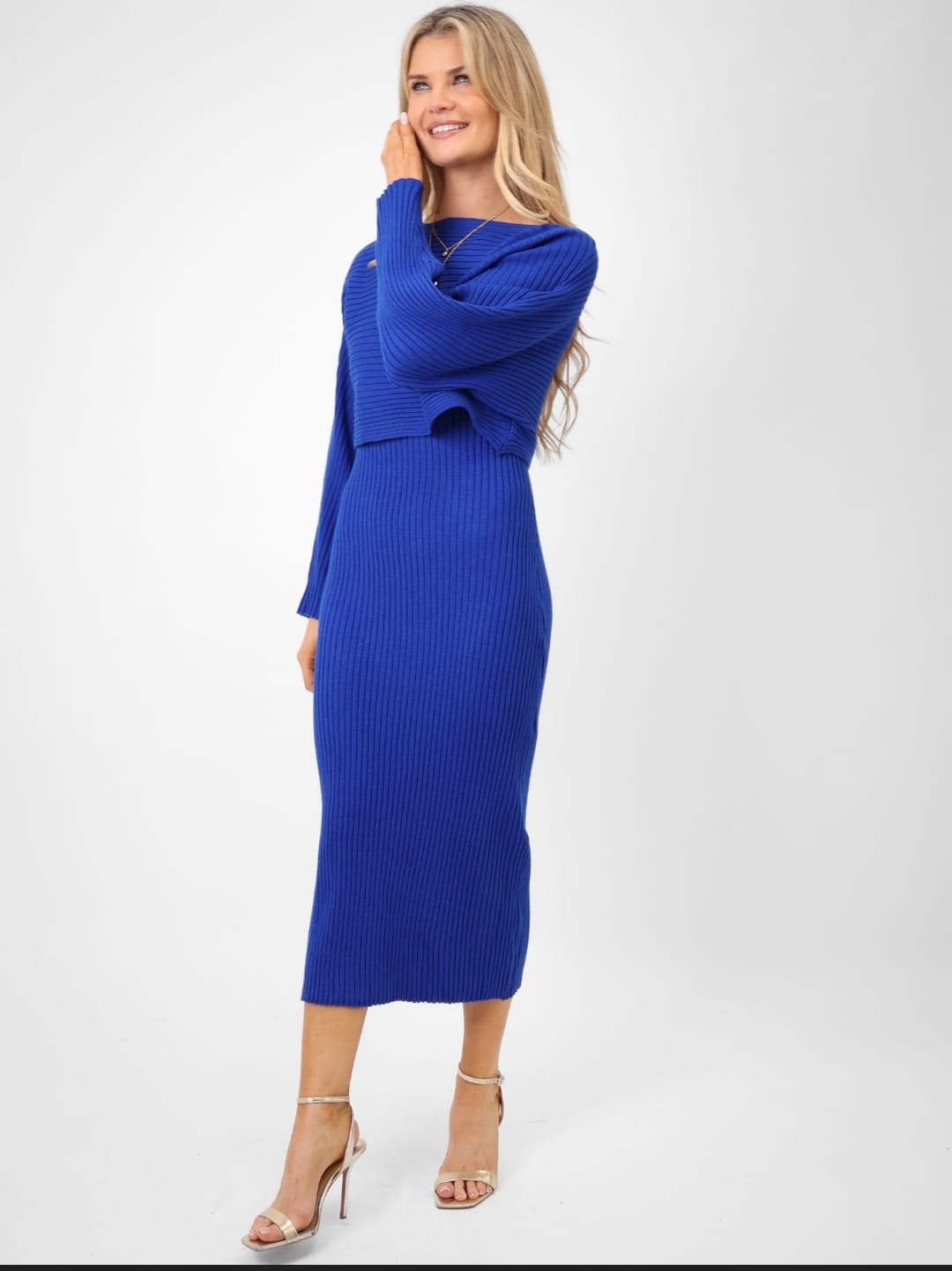 Amelia Two-Piece Dress in Royal Blue