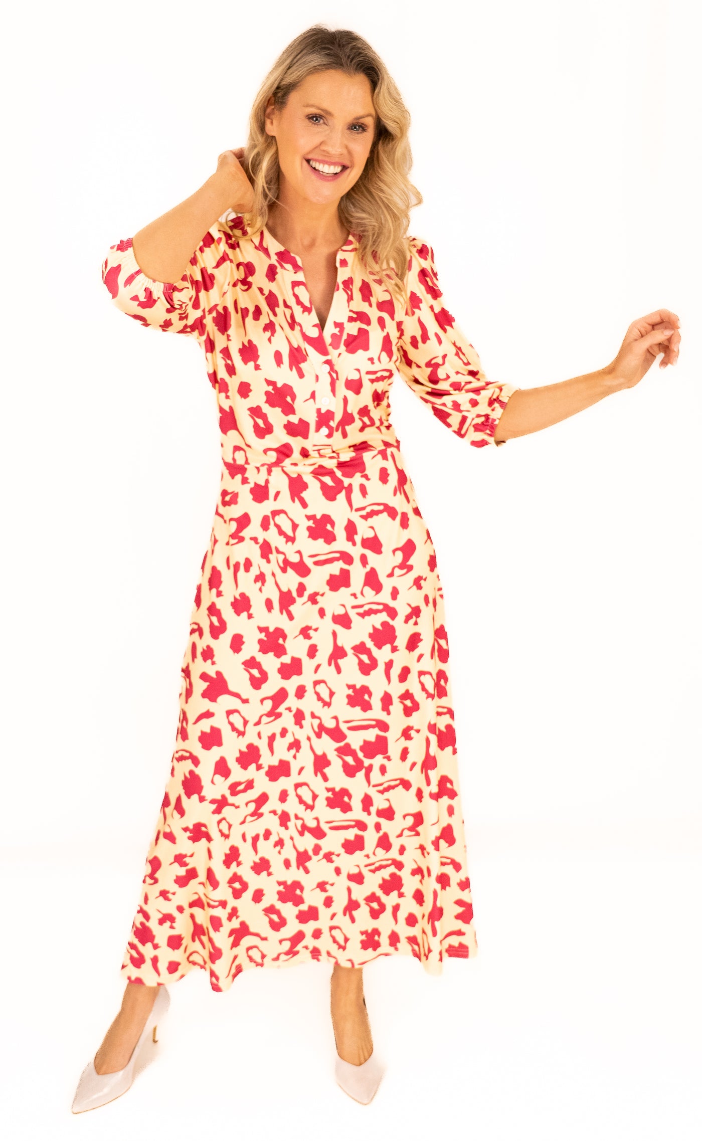 Mollie Two-Tone Leopard Print Dress