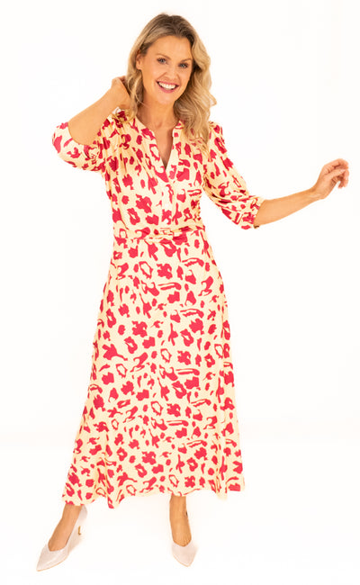 Mollie Two-Tone Leopard Print Dress