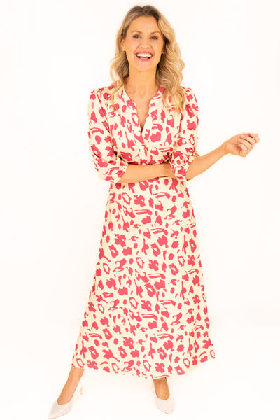 Mollie Two-Tone Leopard Print Dress