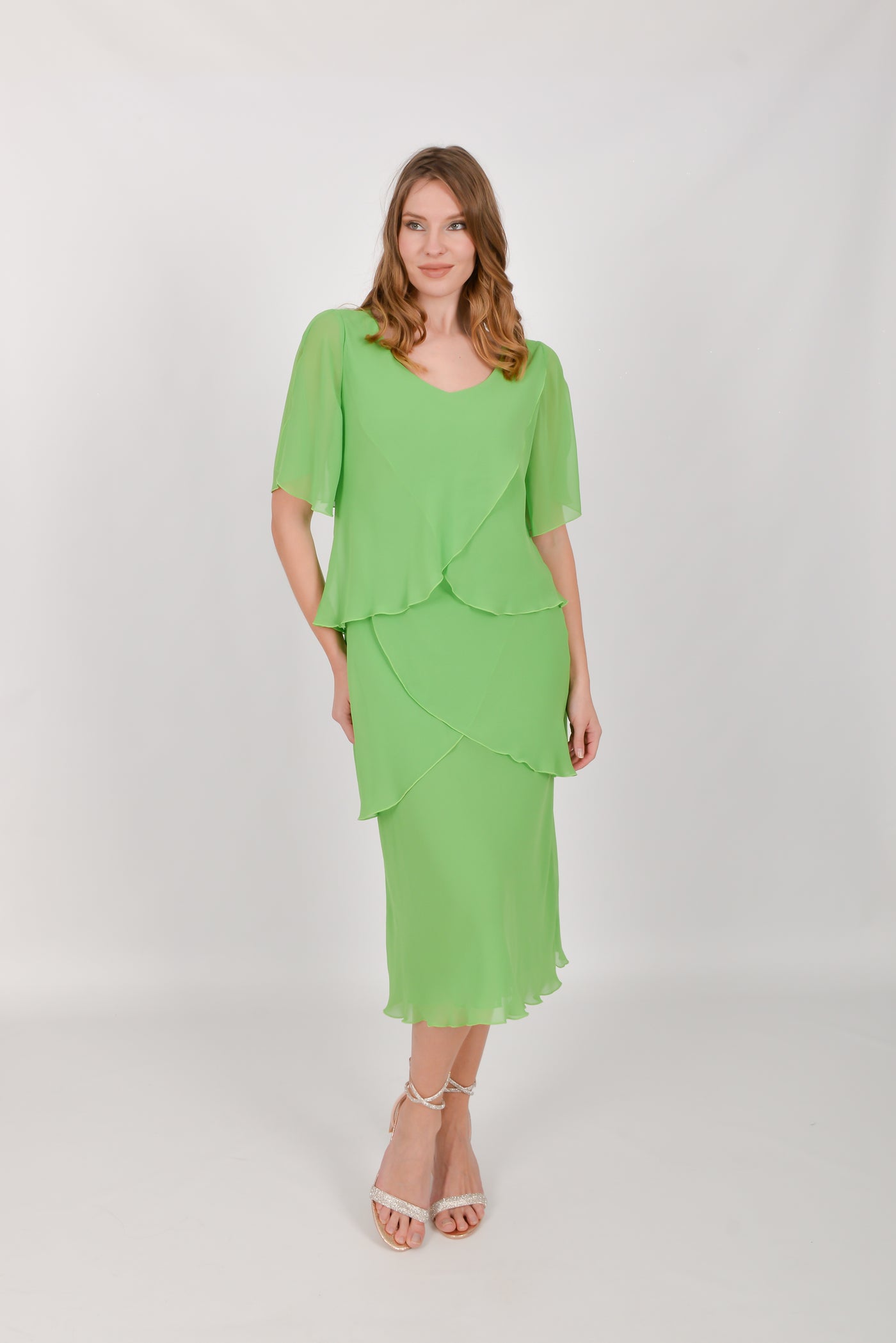 Green Multi Tiered Dress