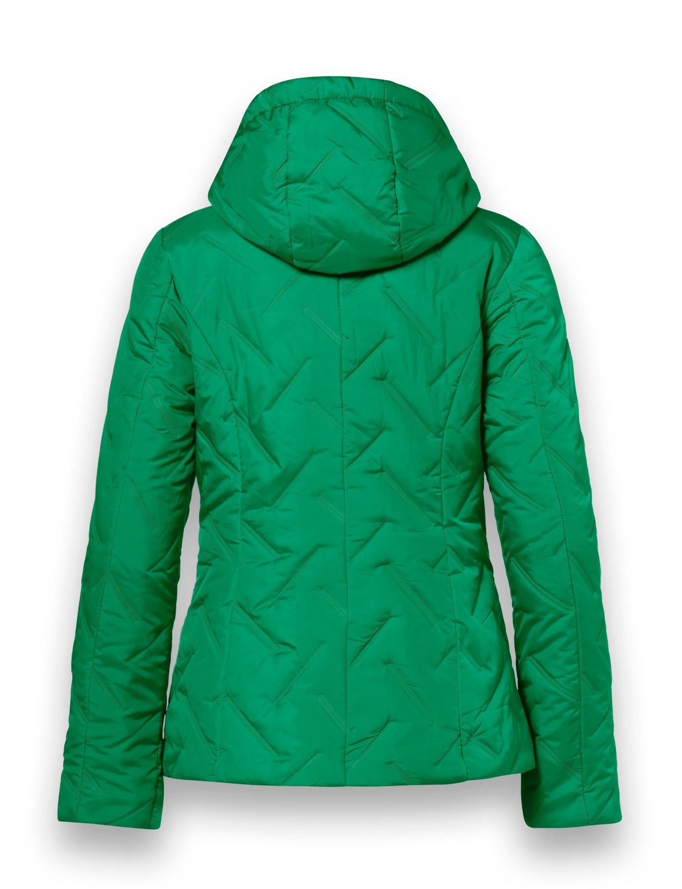 Emerald Green Puffer Jacket with Detachable Hood