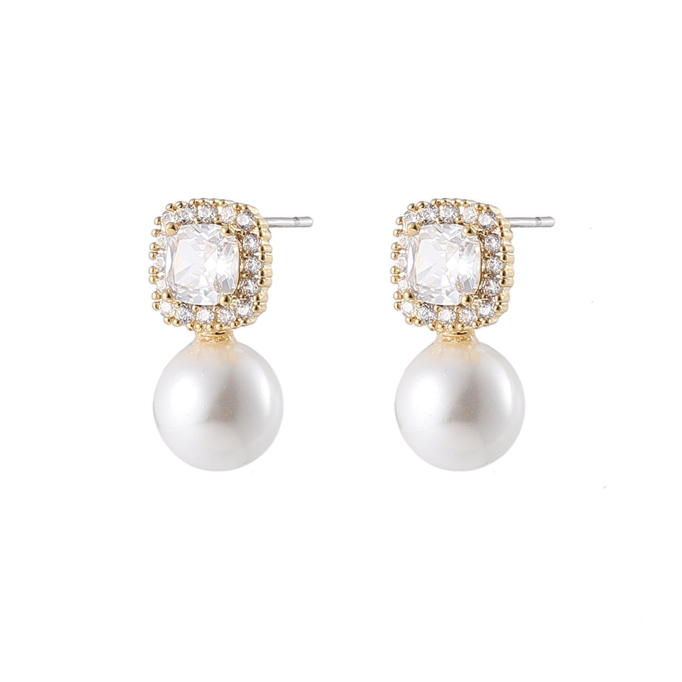 Gold Plated Fresh Water Pearl Earrings