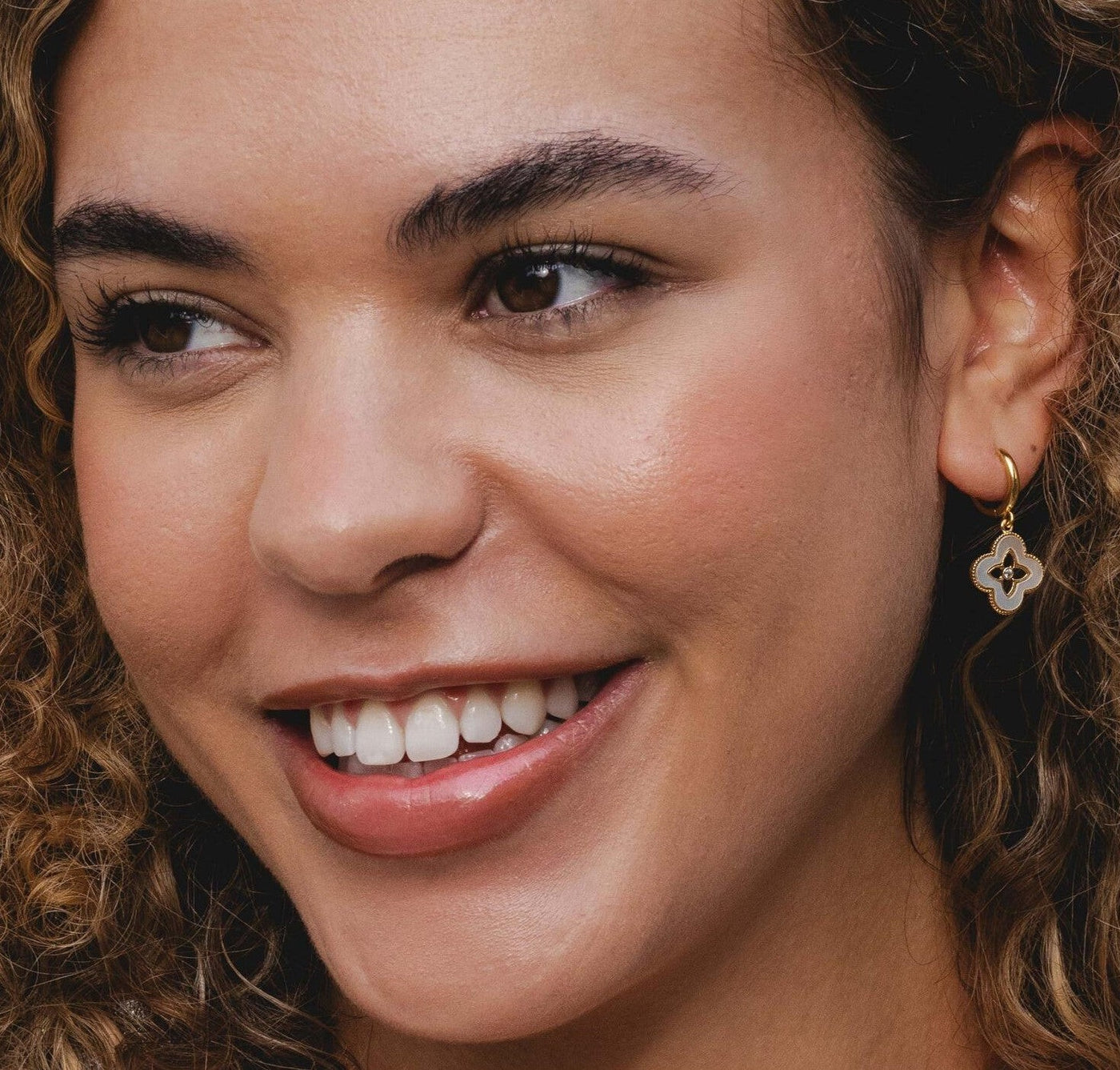 Gold Plated Pearl Effect Earrings