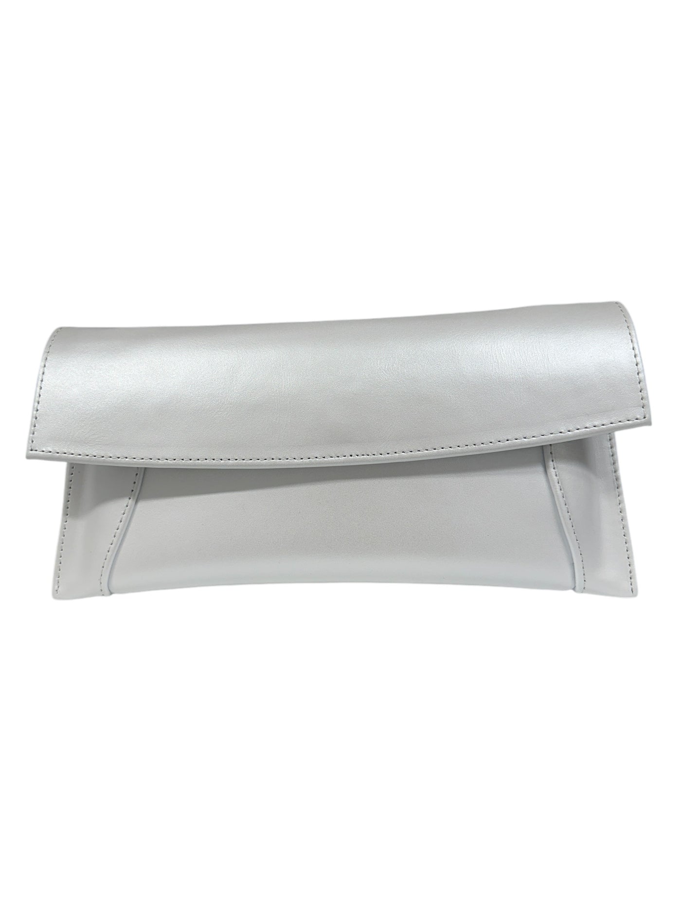 Icy White Envelope Clutch