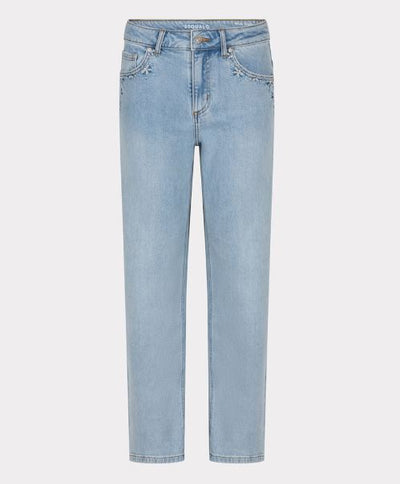 Light Wash Jeans with Embroidery On Pockets
