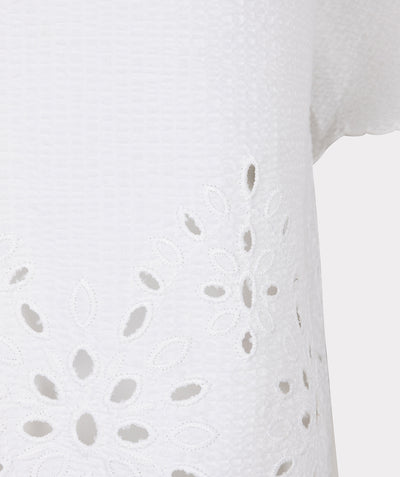 Off White Shirt with Embroidered Detail